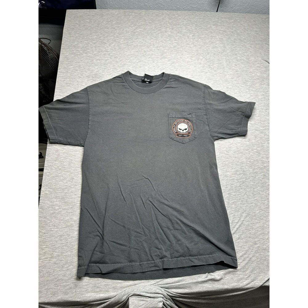 Harley Davidson Men's‎ Gray Skull Tee Munster IN Size M